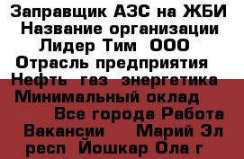 Заправщик АЗС на ЖБИ › Название организации ­ Лидер Тим, ООО › Отрасль предприятия ­ Нефть, газ, энергетика › Минимальный оклад ­ 23 000 - Все города Работа » Вакансии   . Марий Эл респ.,Йошкар-Ола г.